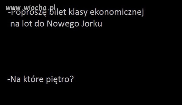 Poprosze bilet do NY