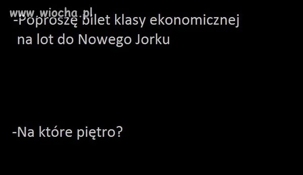 Poprosze bilet do NY