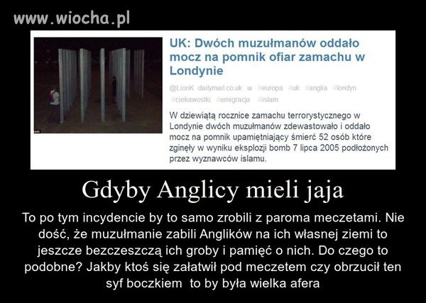 A oddaj mocz pod  meczetem to od razu pod sąd