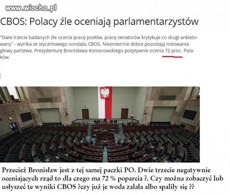 Pokażcie się te 72 % POparcia dla Bronka 