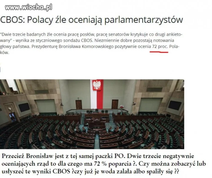 Pokażcie się te 72 % POparcia dla Bronka 
