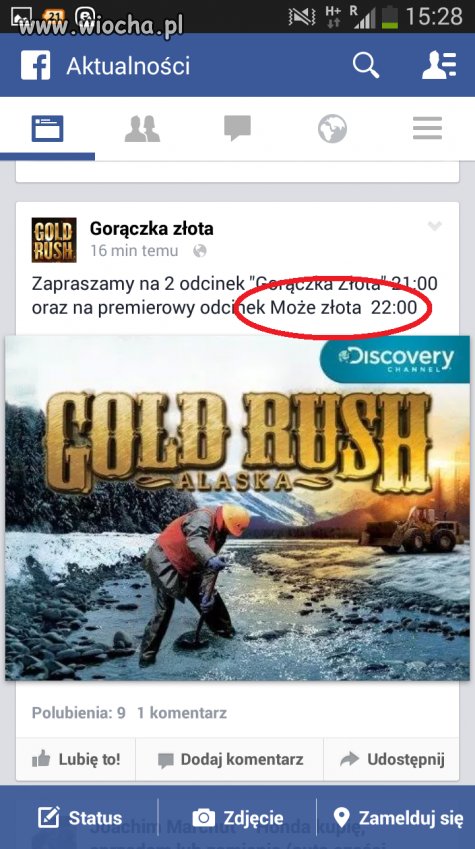 Discovery Premiera dziś wieczorem MOŻE złota 