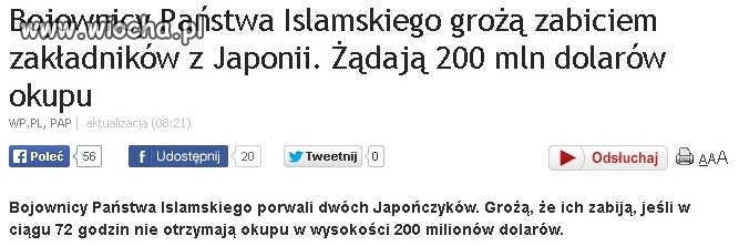 A tymczasem islamiści mają zakładników  