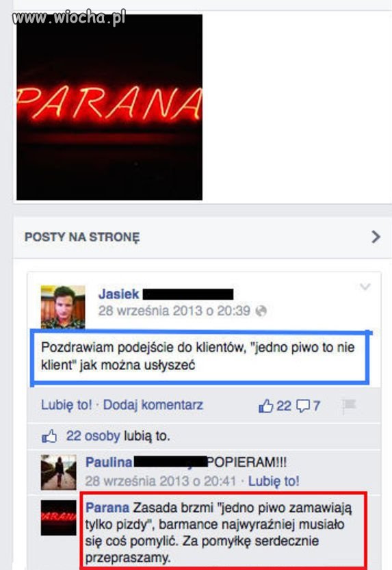 1 piwo to nie klient