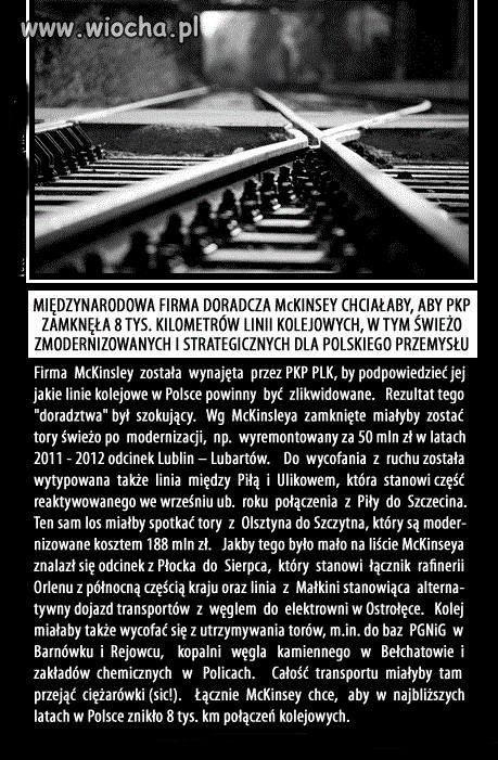 Włókiennictwo, stocznie, kopalnie teraz kolej na 