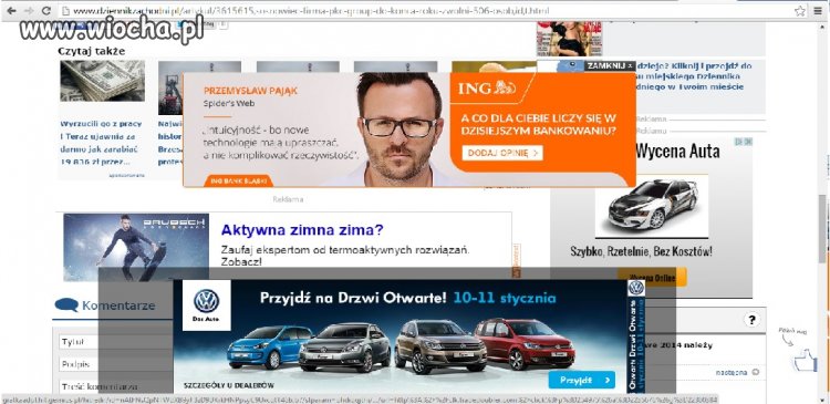 Strona z artykułem Dziennika Zachodniego. 