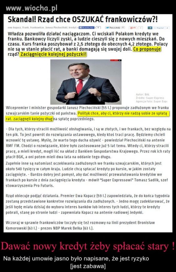 Zaciągnąć kolejny dług żeby spłacić poprzedni