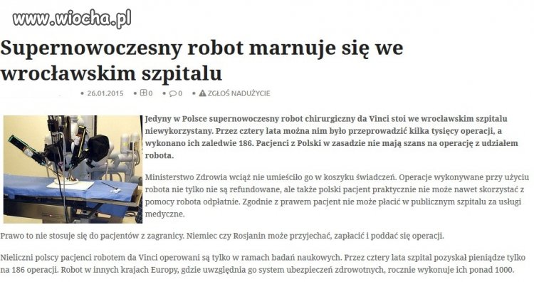 Fajnie ale nie dla nas 