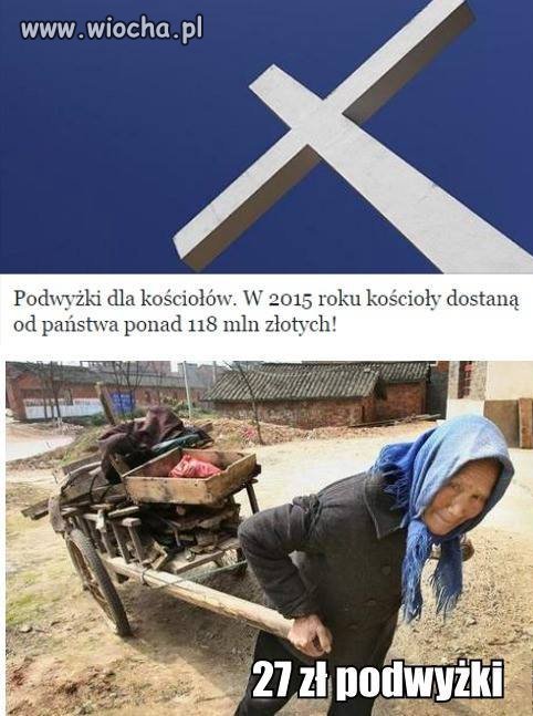 Emeryt mniej ważny od kościoła bo krócej żyje?