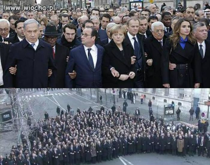 SŁYNNY MARSZ ELIT PRZECIWKO TERRORYZMOWI...