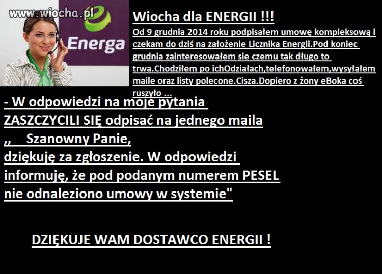 Energa potrafi wkur..ić.  na piątkę