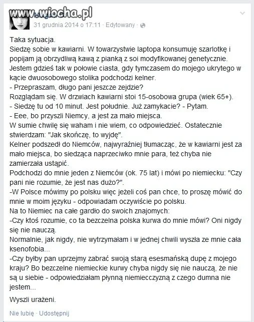 Wrocław kawiarnia i esesman.