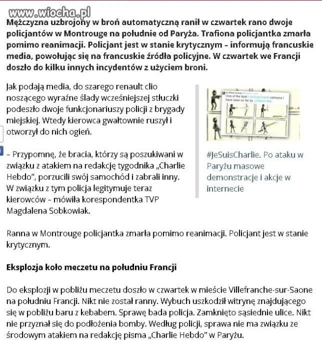 Kolejna strzelanina w Paryżu