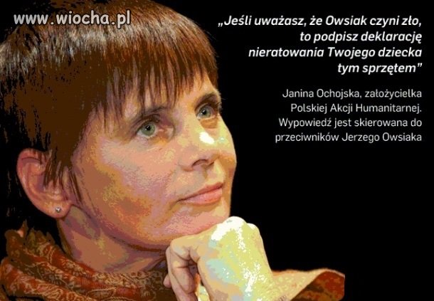 Janina Ochojska o WOŚP i Owsiaku