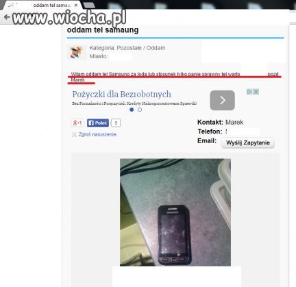 Oddam telefon... Warto...