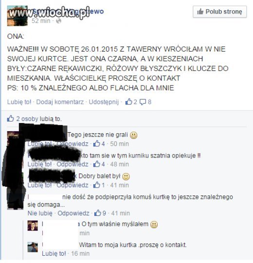 Podpier*olić kurtkę. I wymagać znaleźnego.