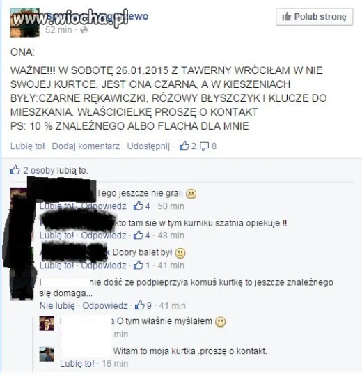 Podpier*olić kurtkę. I wymagać znaleźnego.