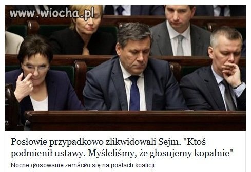 Przypadkowo zlikwidowali sejm...