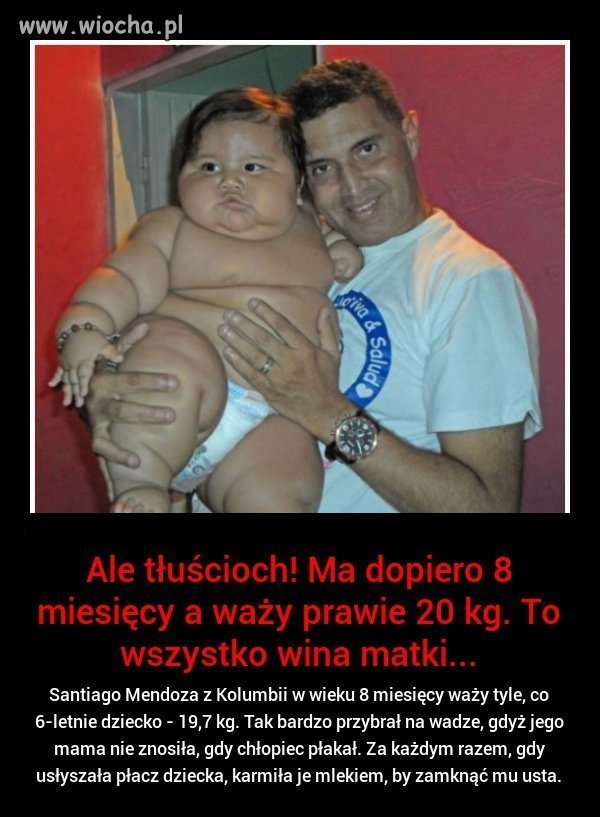 Ma ponad pół roku a waży tyle co 6 latek 