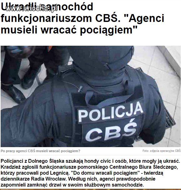 "Profesjonalizm" agentów CBŚ.