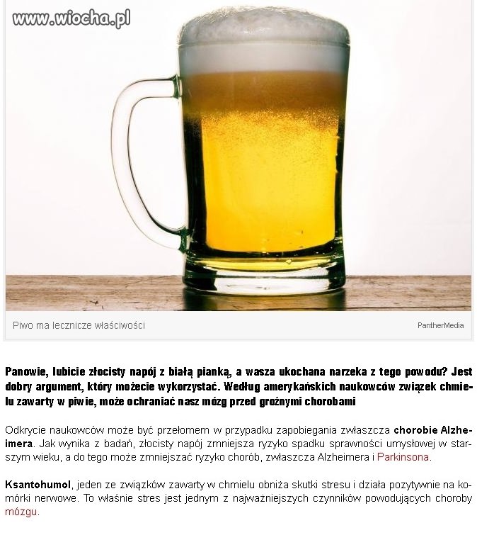 Piwo to dobry lek 