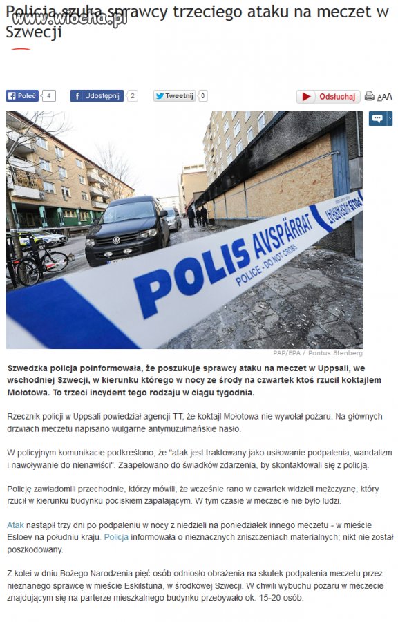 Szwedzi budzą sie z tolerancyjnego letargu.