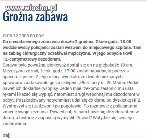 Zabawa z dezodorantem