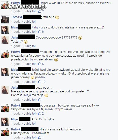 Rozmowa dwudziestoczterolatka z gimnazjalistami