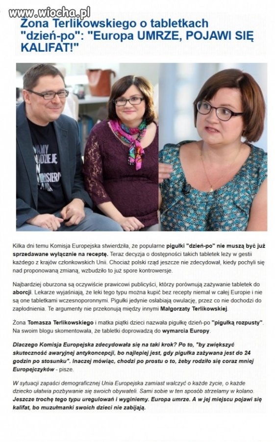 Żona Terlikowskiego.