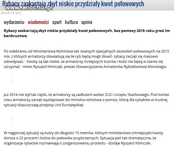 I już na kutrze nie połowisz 