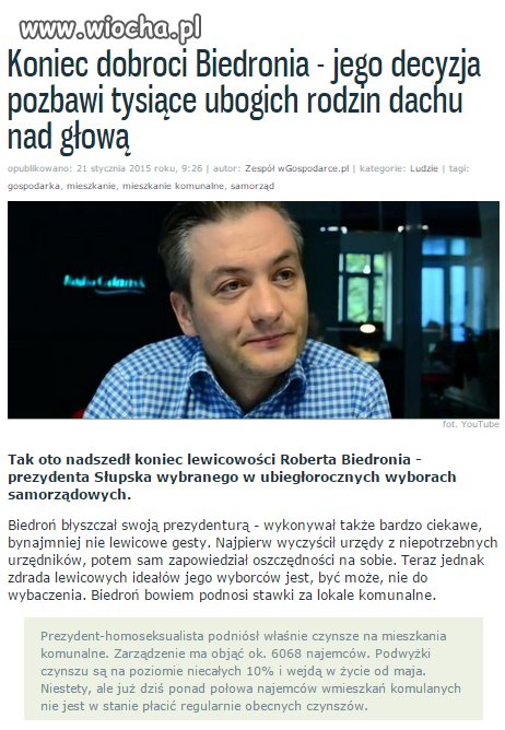 A taki dobry prezydent miał być...