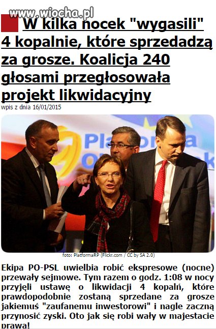 "Nocne zmiany" wizytówką obecnego koryta... 