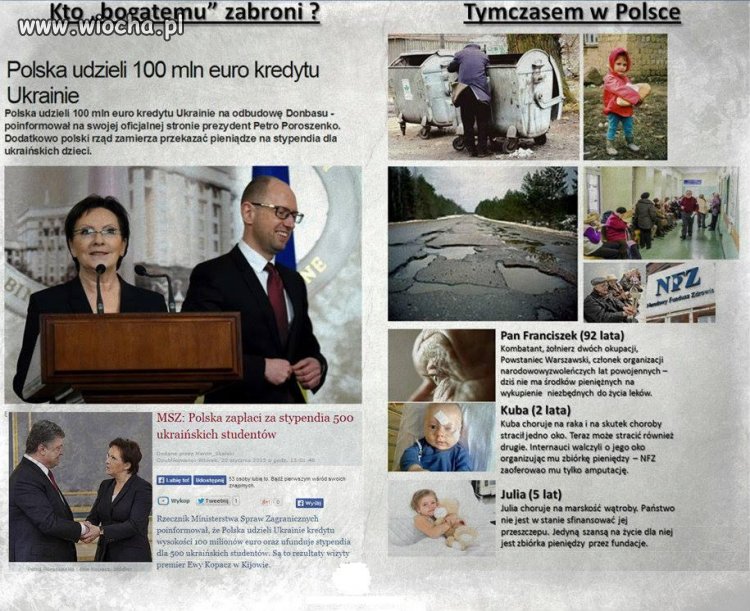 Dla Polaków nie, ale dla Ukraińców się znalazło 