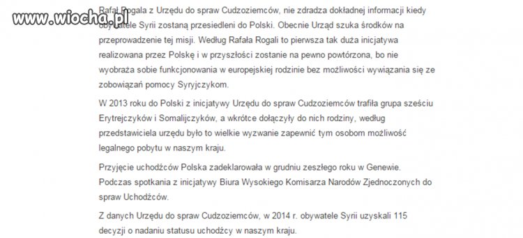 100 syryjczyków zostanie przesiedlonych do Polski