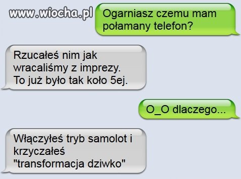 Połamany telefon