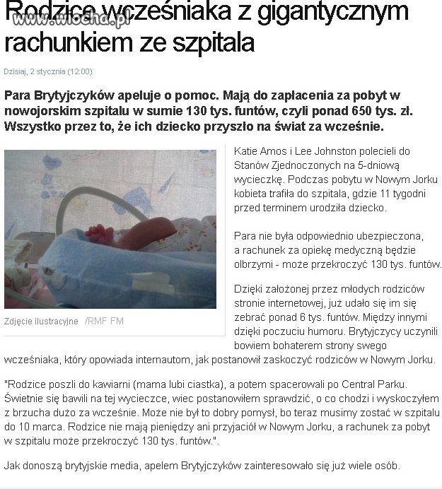 A tymczasem w nowojorskim szpitalu