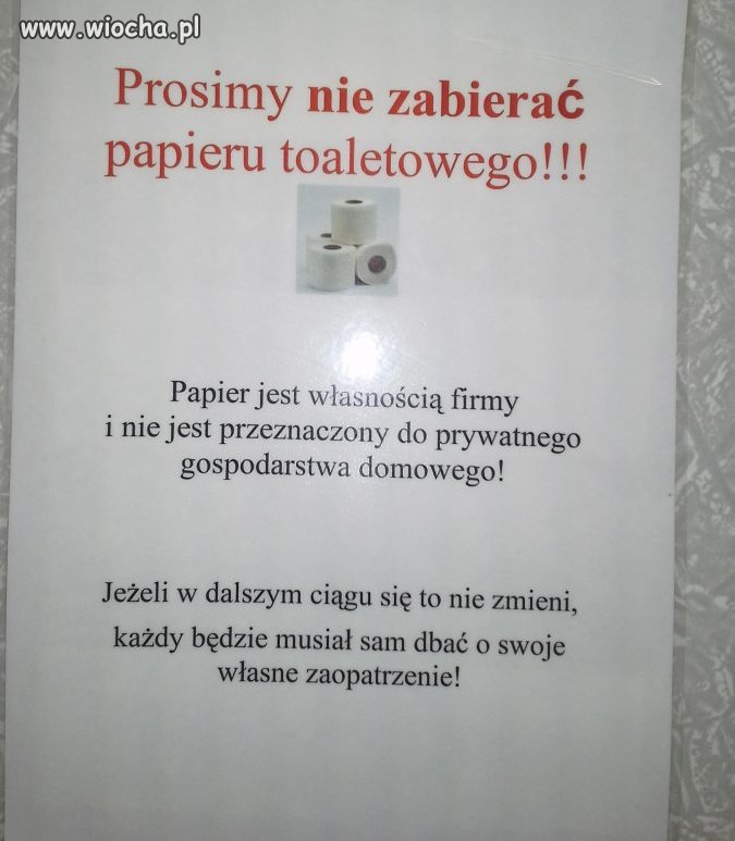 W toalecie pewnej niemieckiej firmy gdzie pracuje