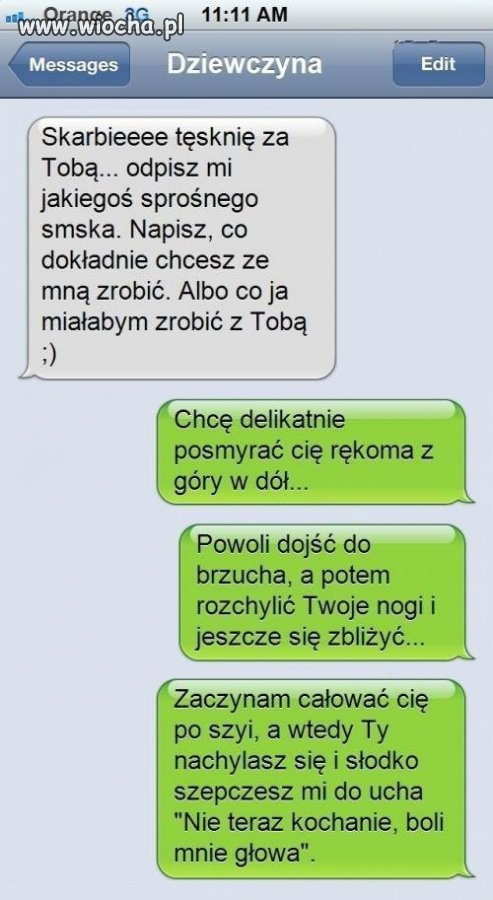 Sprośny SMS