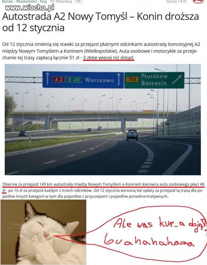 POdwyżki opłat autostradowych