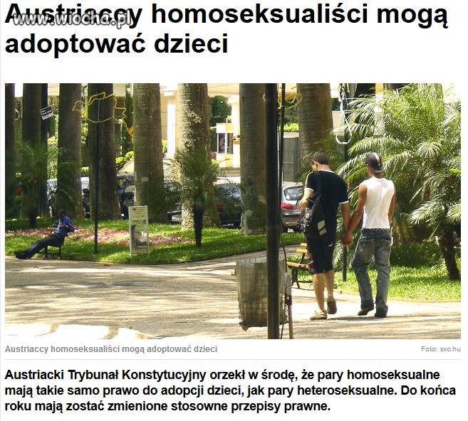 Austriaccy homoseksualiści mogą adoptować dzieci 
