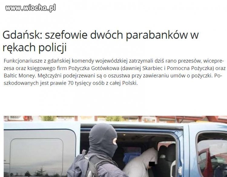 Policja powiesiła na rynku szefów parabanków.