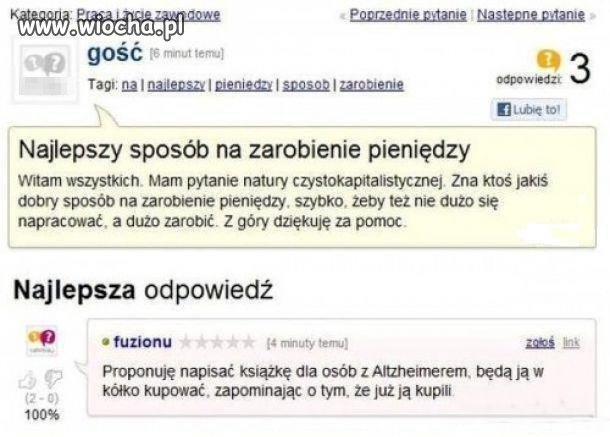 Sposób na zarobienie pieniędzy