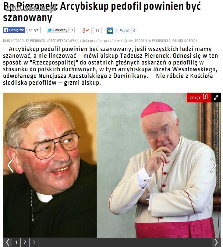 To wyście stworzyli to siedliko pedofilii