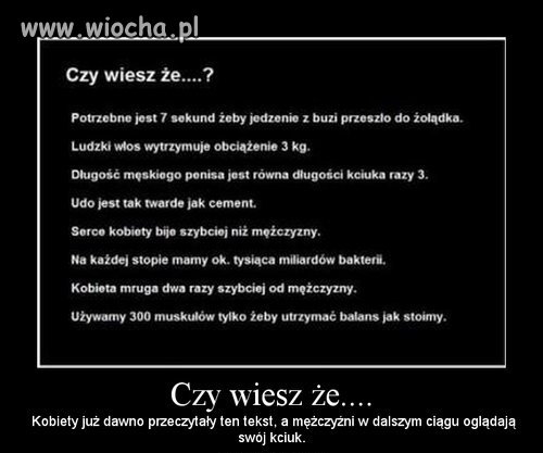 Czy wiesz, że