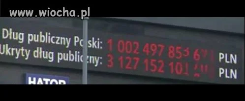 Czyli jakieś 80 tys. zł na obywatela.