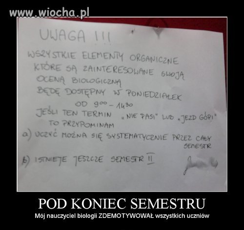 Koniec semestru