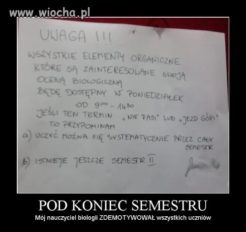 Koniec semestru