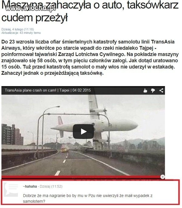 Maszyna zahaczyła o auto