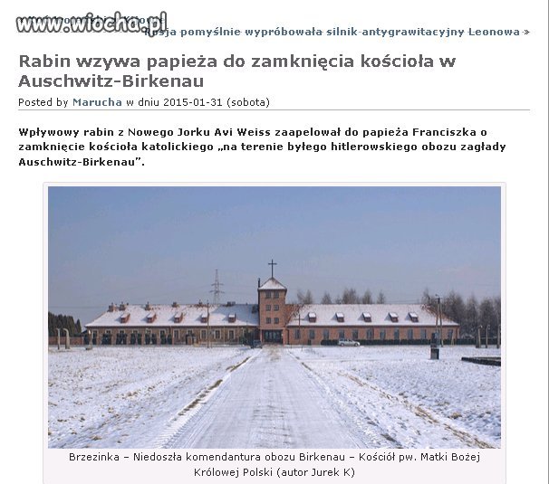 Izrael vs Watykan na terenie Polski...