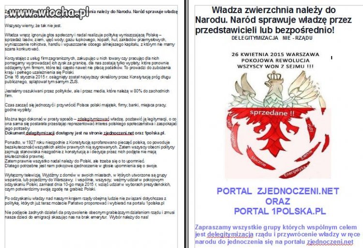 REWOLUCJA WARSZAWA CZAS NA ZMIANY 26 KWIETNIA 